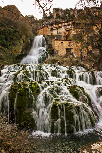 Orbaneja del Castillo waterfall in Burgos (Spain) in Spain, Castile and León, Burgos