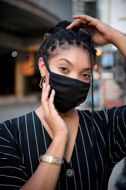 istock Young woman with face mask 1270689748