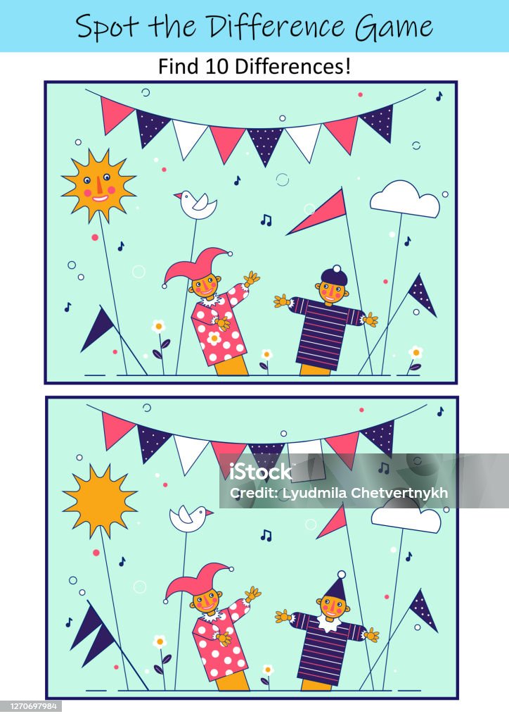 Ind The Difference Spot The Difference For Kids School