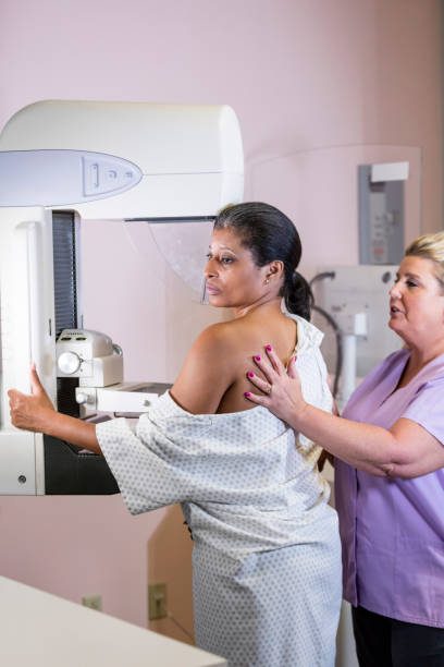 istock African-American woman getting a mammogram 1270698946