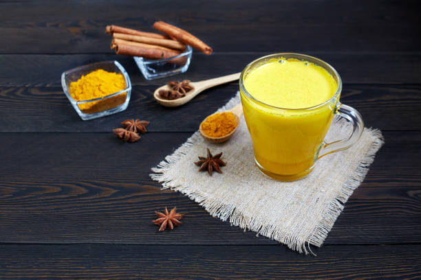 istock Traditional Indian drink turmeric latte 1270703381