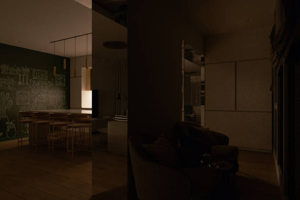 istock 3D render of a kitchen coffee zone with day natural lighting. 1270709524