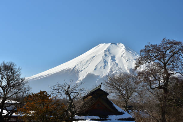 istock Mt. Fuji and blue sky and lake 1270711562