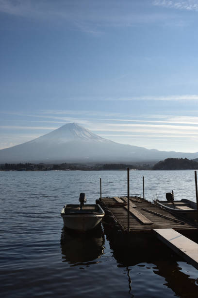 istock Mt. Fuji and blue sky and lake 1270712568
