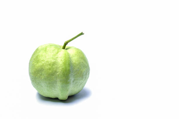 Guava is a fruit that has a green skin stock photo