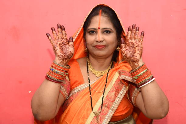 istock Woman showing Henna (Mehandi) Hands 1270724481