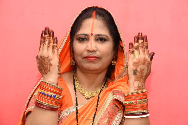 istock Woman showing Henna (Mehandi) Hands 1270724482