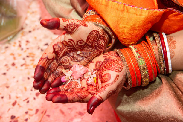istock Human hand decorated with henna tattoo also called Mehendi 1270726650
