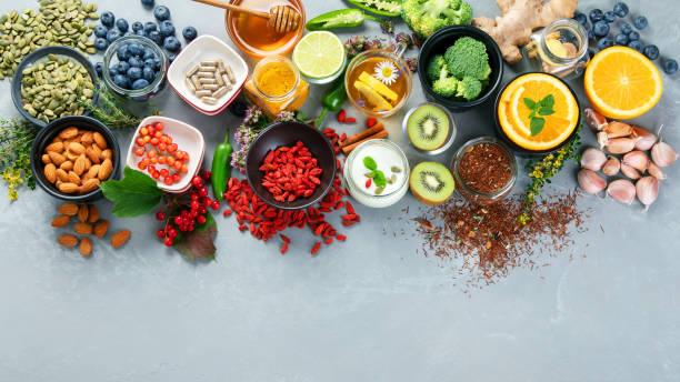 istock Healthy products for immunity stimulation 1270726874