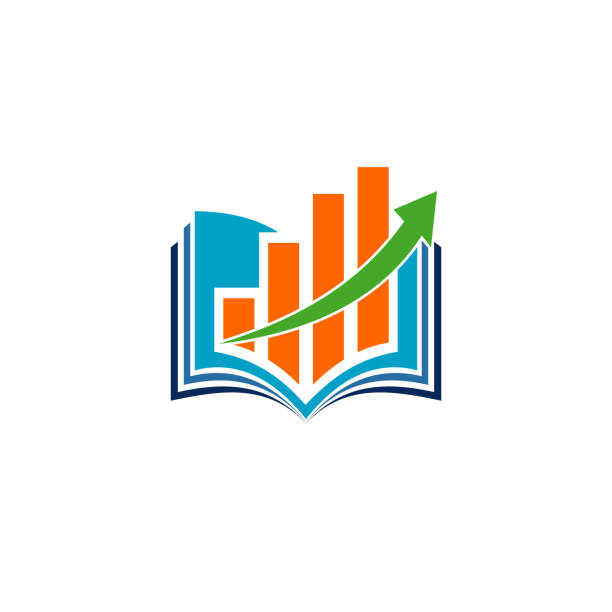 statistic book icon digital statistic with book icon clip art vector increase stat stock illustrations