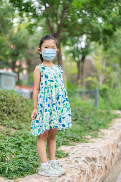 istock Little Girl Wearing a Mask 1270735188