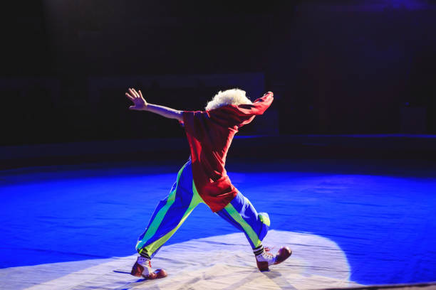 istock Clown funny performance in the circus arena 1270736806