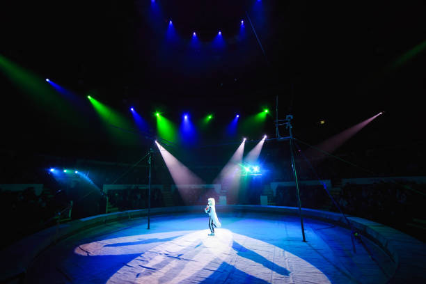istock Clown funny performance in the circus arena 1270737498