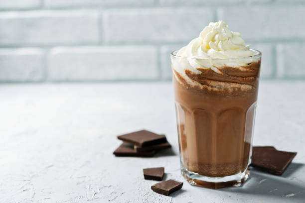 istock Dark hot chocolate with whipped cream 1270738452