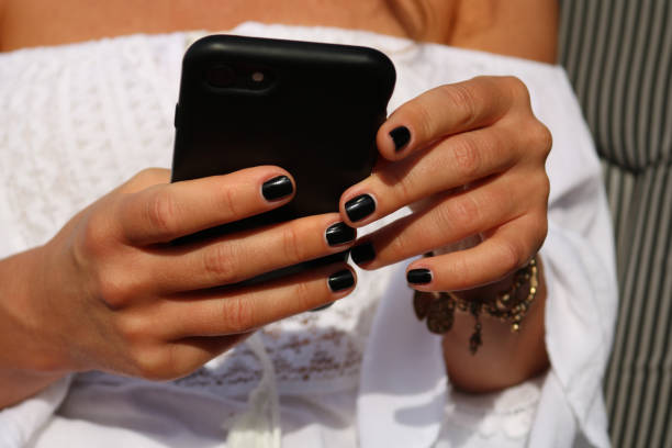 istock Young woman hands using phone 1270738479
