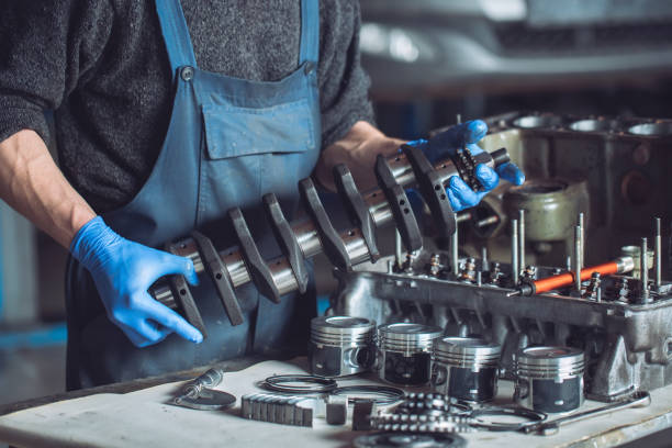 istock Master collects a rebuilt motor for the car 1270739373