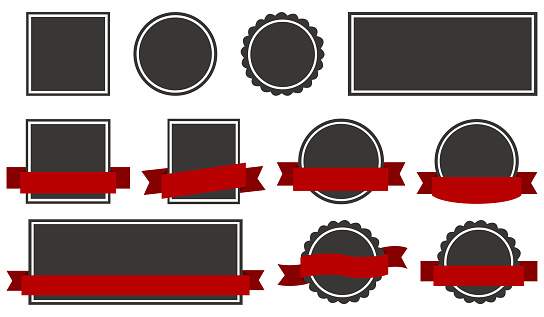 Banner Loop Banners Loops Templates With Circle And Rectangle Shapes Set Stock ...