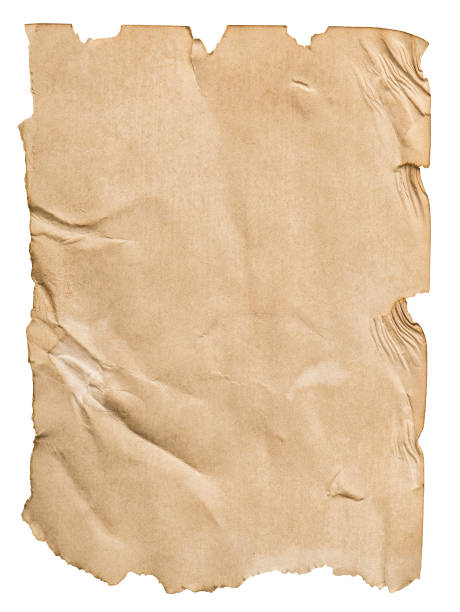 istock Old paper sheet torn edges isolated white background 1270743887