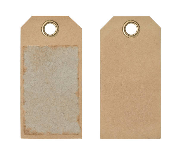istock Grungy recycled paper tag isolated white background 1270743891