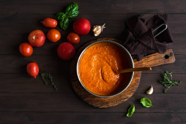 istock Homemade tomato sauce or soup 1270749003