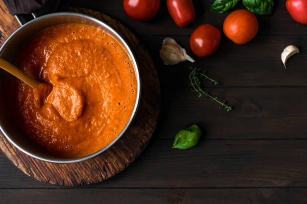 istock Homemade tomato sauce or soup 1270749004