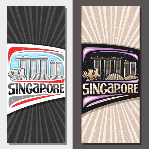 układy wektorowe dla singapuru - singapore stock illustrations