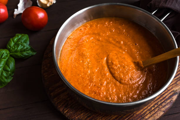 istock Homemade tomato sauce or soup 1270752116