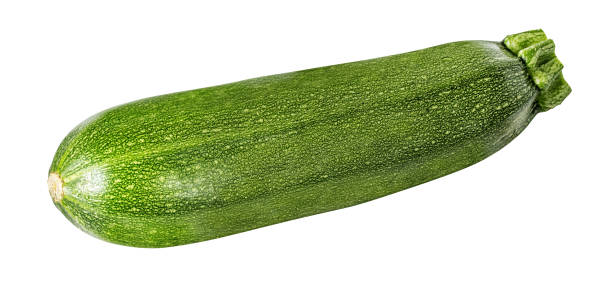 istock Zucchini isolated on white background with clipping path 1270752945
