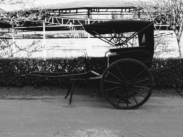 istock One black carriage stationary in front of ... 1270753117