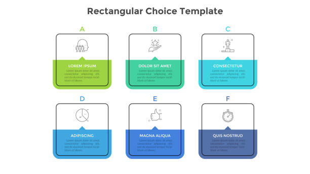 ilustrações de stock, clip art, desenhos animados e ícones de modern infographic template - infographic 6