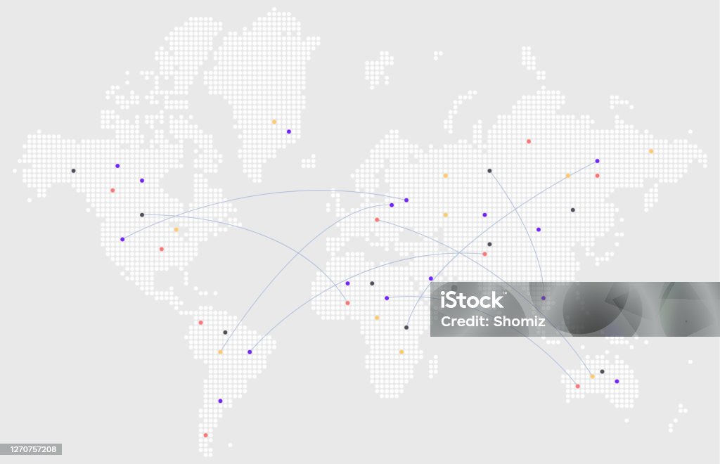 Global transportation global transportation concept design World Map stock vector