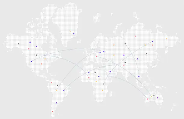 Vector illustration of Global transportation