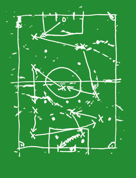istock grunge soccer o. football design template, soccer tactics scribble, vector with free copy space 1270762857