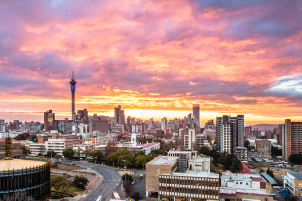 istock Johannesburg cityscape with a dramatic sky 1270764048