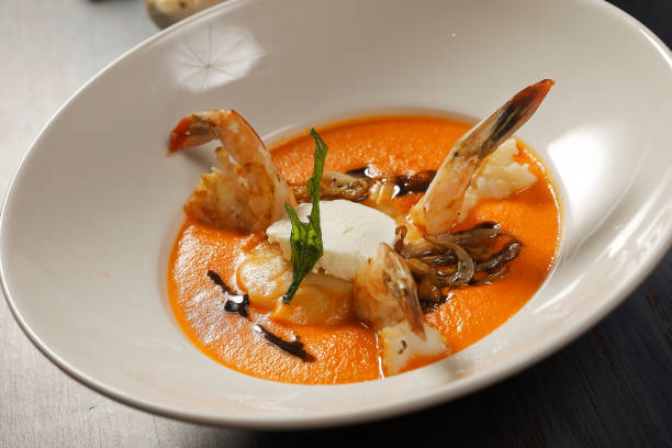 istock Shrimp cream with mushrooms and cream cheese. 1270764498