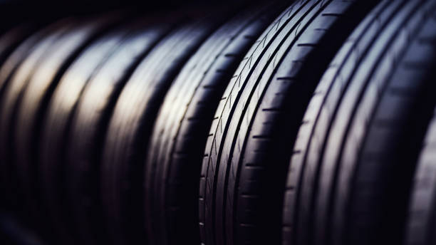 istock Tyre background concept. Stack of tires with selective focus 1270766566