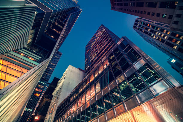 istock Commercial buildings view from low angle 1270770083