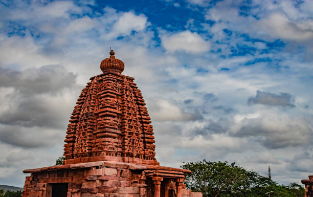 istock Galaganatha Temple pattadakal breathtaking stone art from different angle with amazing sky 1270771201