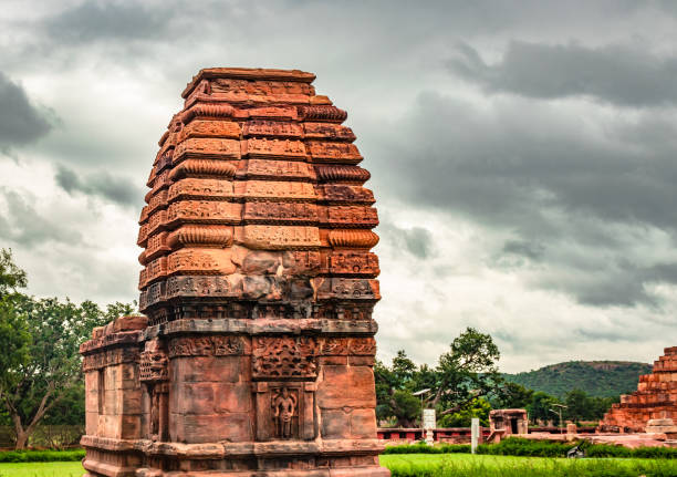 jambulinga temple pattadakal breathtaking stone art from different angle with dramatic sky
