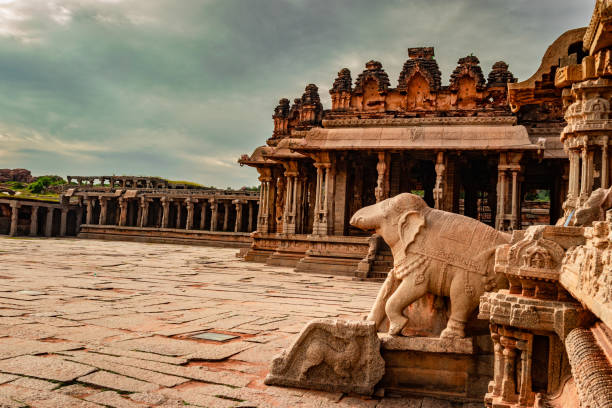 istock vithala temple hampi ruins antique stone art from a unique angle 1270774322