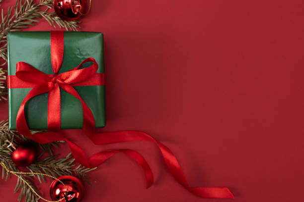 istock Christmas presents on dark background 1270780632
