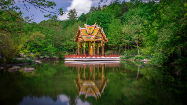 istock Munich Westpark Thai Gardens Pagoda Long Exposure 1270782520