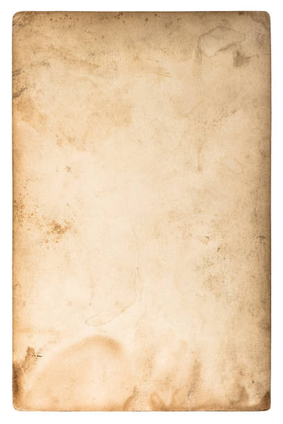 istock Aged stained paper background isolated white background 1270784008