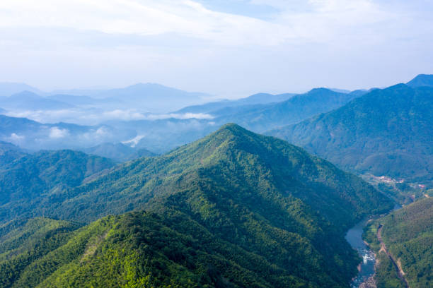 istock Chinese mountains, aerial view 1270784124