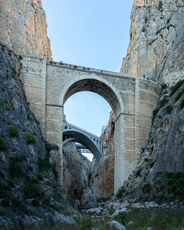 bridges from different periods on the road between the Spanish cities of Calpe and Altea
