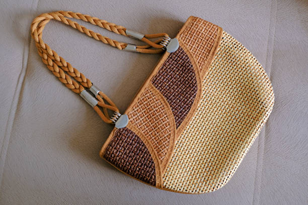 istock Fashionable wicker bag for women 1270790630