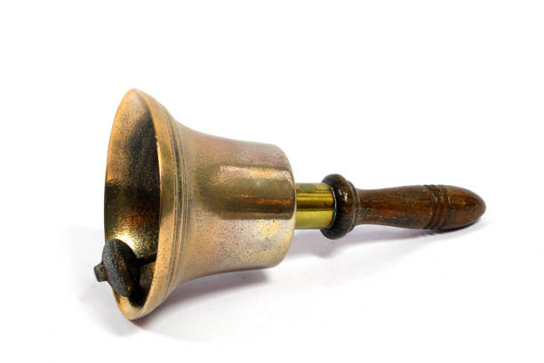istock A Vintage Brass School Bell On White Background 1270796322