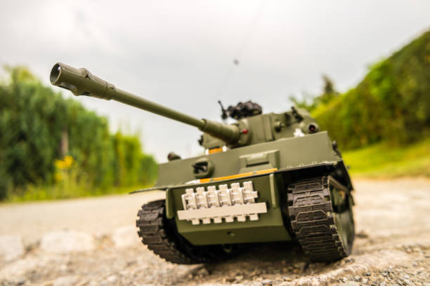 istock rc army tank on the street 1270800543
