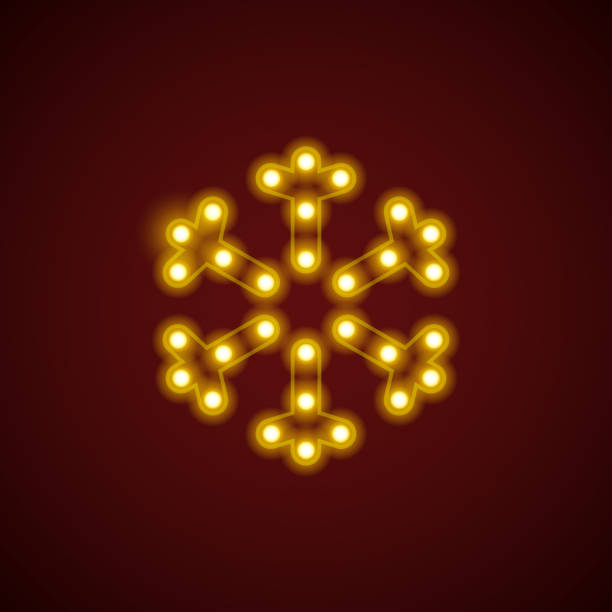 Lightbulb Snowflake Icon Vector illustration of lightbulb snowflake icon. christmas casino stock illustrations