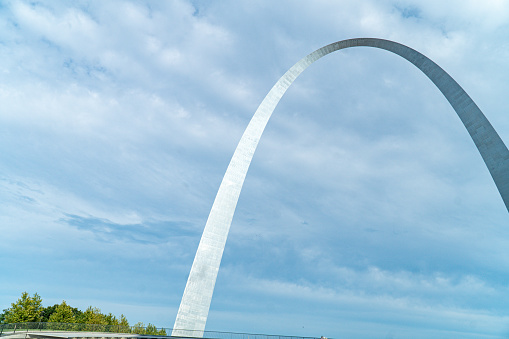 View of the Gateway Arch in St. Louis, MO\n\nThe picture was taken from the Gateway Arch National Park